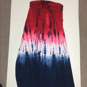 Long Red White and Blue skirt